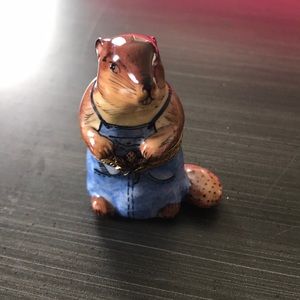 Limoges France Rochard Hand painted beaver